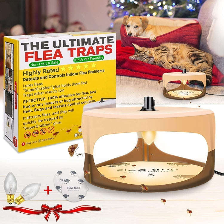 2pcs SK111 Pet Household Flea Lamp Flea Sticky Trapper Flea Capture Device(EU Plug)