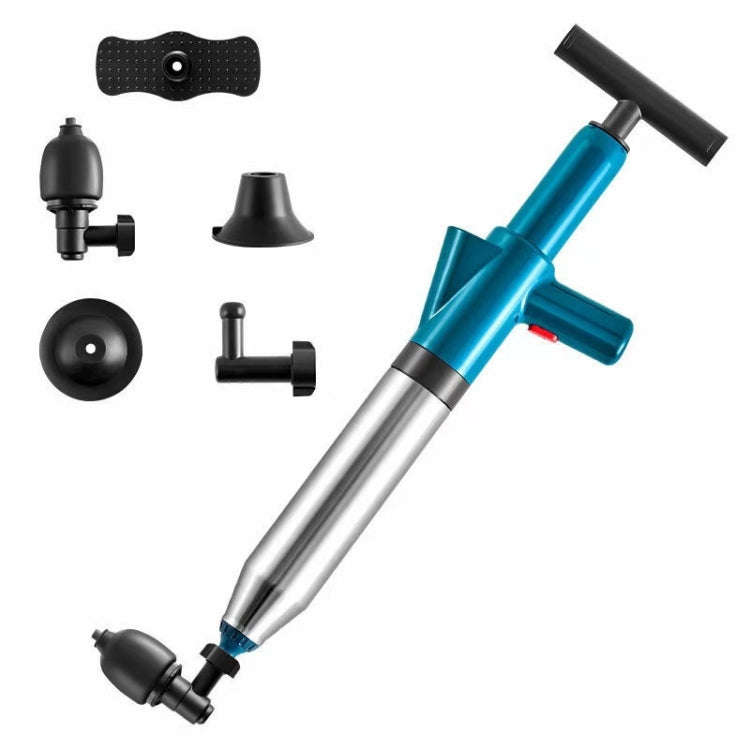 Toilet Pipe Dredger Toilet Sewer Floor Drain Clogged Household High Pressure Pneumatic Tool(Green)