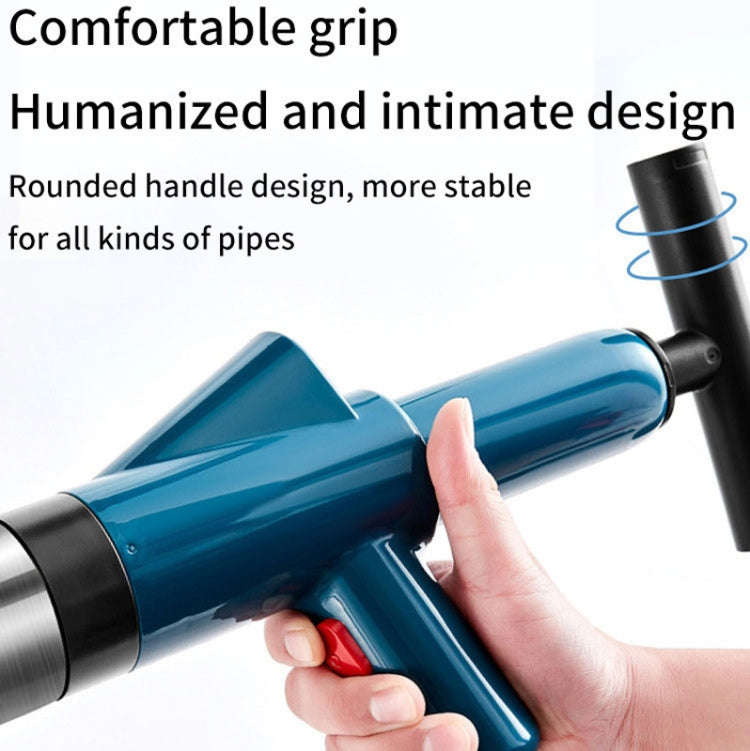 Toilet Pipe Dredger Toilet Sewer Floor Drain Clogged Household High Pressure Pneumatic Tool(White)