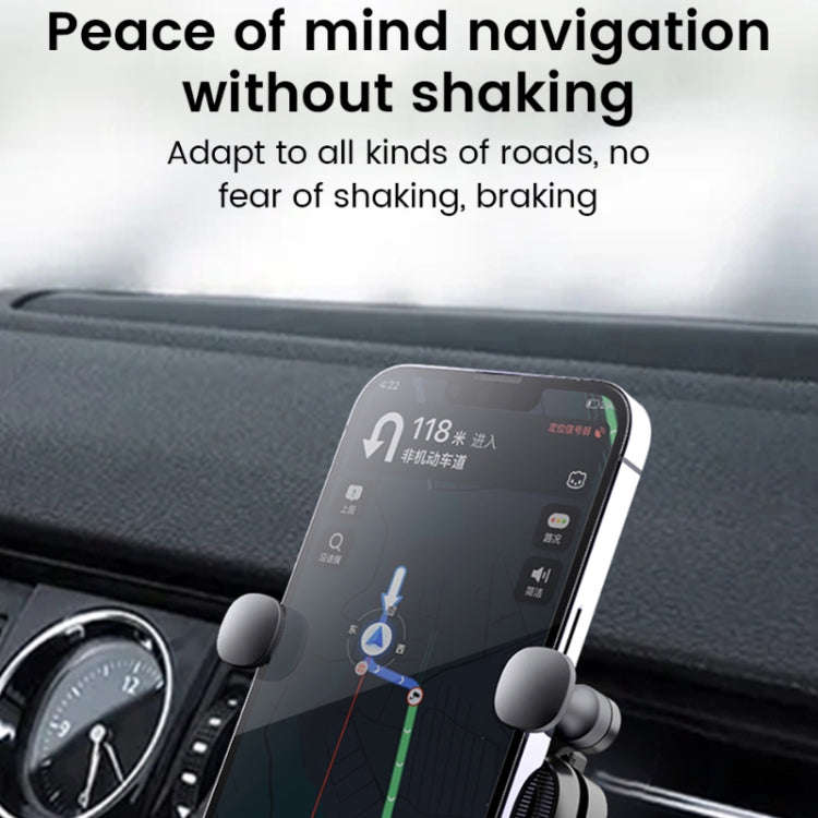 S03 Vehicle Air Outlet Gravity Navigation Mobile Phone Holder, Color: Black Spiral Clip