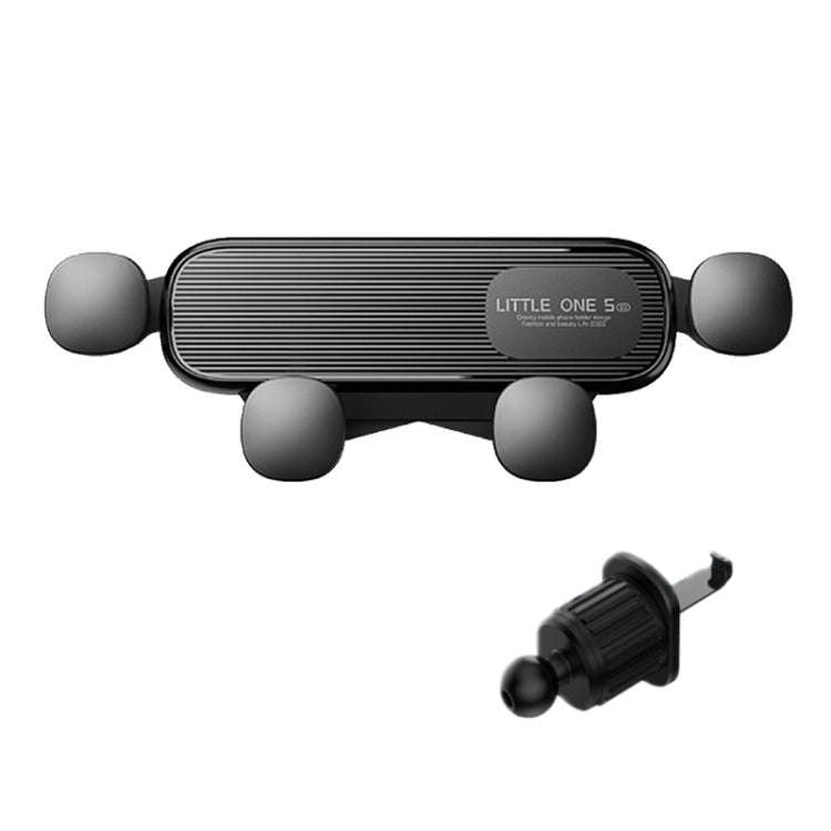 S03 Vehicle Air Outlet Gravity Navigation Mobile Phone Holder, Color: Black Spiral Clip