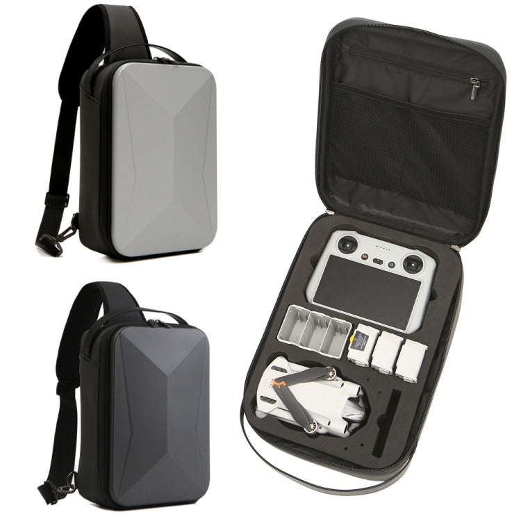 For DJI Mini 3 / Mini 3 Pro Hard Shell Storage Bag Box Chest Bag Shoulder Bag Messenger Bag(Dark ...