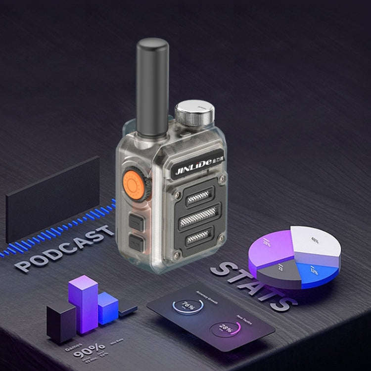 JINLIDE 3-5km 8W 6000mAh Hand-held Walkie Talkie Wireless Copy Frequency Ham Radio, CN Plug(Gray)