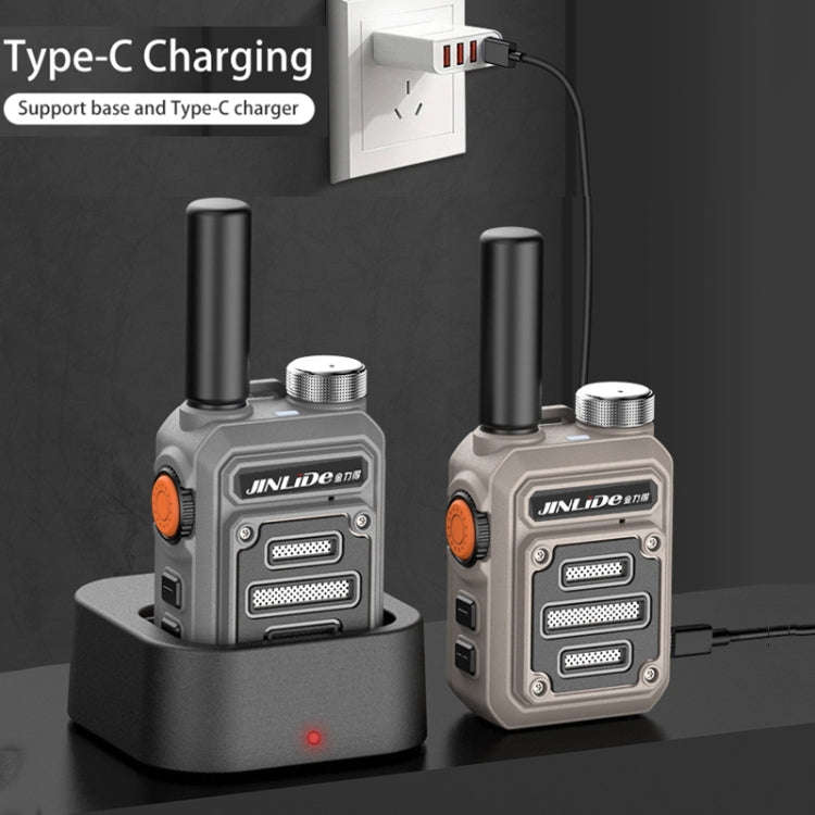 JINLIDE 3-5km 8W 6000mAh Hand-held Walkie Talkie Wireless Copy Frequency Ham Radio, CN Plug (Green)