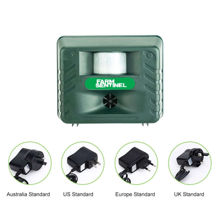 SK131 Garden Outdoor Ultrasonic Rat Repeller Snake Repelle Farm Animal Driving Device(AU Plug)