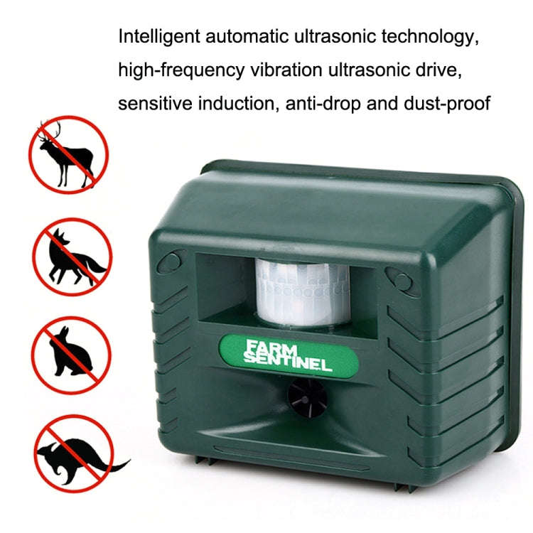 SK131 Garden Outdoor Ultrasonic Rat Repeller Snake Repelle Farm Animal Driving Device(EU Plug)