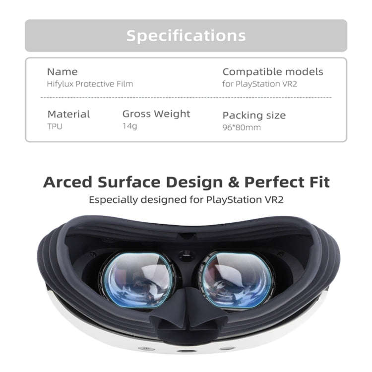 For PlayStation VR2 Hifylux PS-FF29 Lens Protective Film Set HD Scratch-Proof TPU Soft Film(As Show)