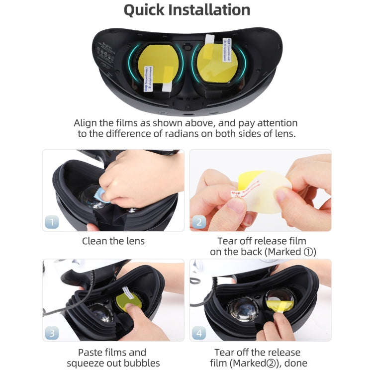 For PlayStation VR2 Hifylux PS-FF29 Lens Protective Film Set HD Scratch-Proof TPU Soft Film(As Show)
