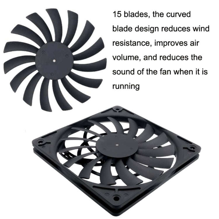 FANNER Ice Soul F12012 Desktop Chassis Ultra-thin 4pin Cooling Fan Intelligent PWM Speed Regulati...