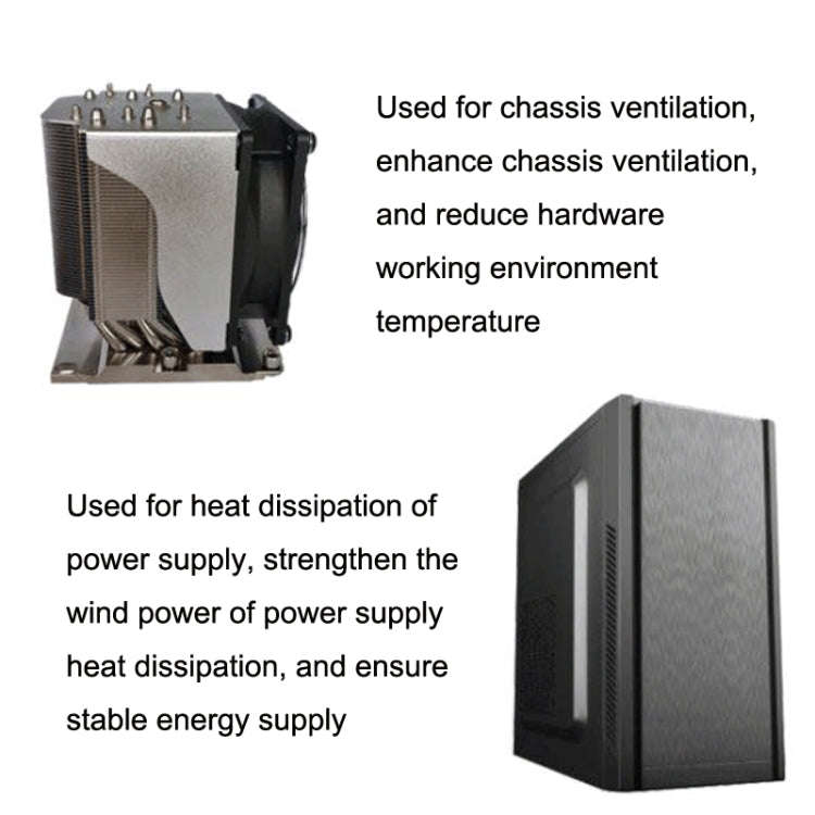 FANNER Ice Soul F12012 Desktop Chassis Ultra-thin 4pin Cooling Fan Intelligent PWM Speed Regulati...