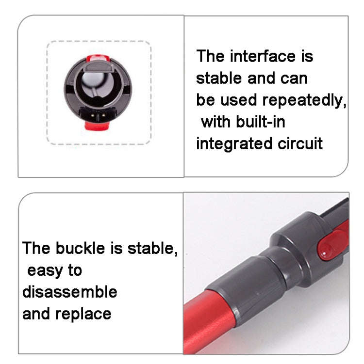 For Dyson V7 V8 V10 V11 V15 Vacuum Cleaner Telescopic Rod Metal Extension Tube(Red)