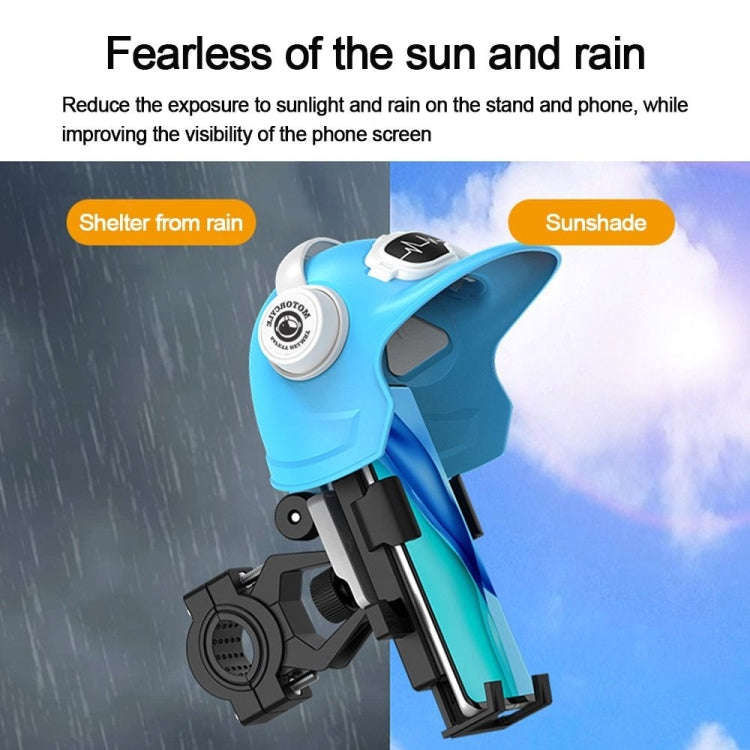 Small Helmet Sunscreen Phone Stand Bracket Motorcycle Mobile Phone Holder,Spec: Handlebar White