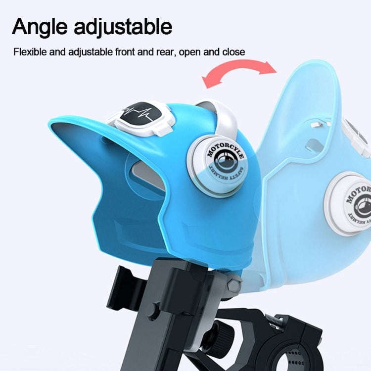 Small Helmet Sunscreen Phone Stand Bracket Motorcycle Mobile Phone Holder,Spec: Rearview Mirror Blue