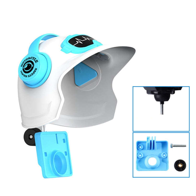 Small Helmet Sunscreen Phone Stand Bracket Motorcycle Mobile Phone Holder,Spec: White Helmet