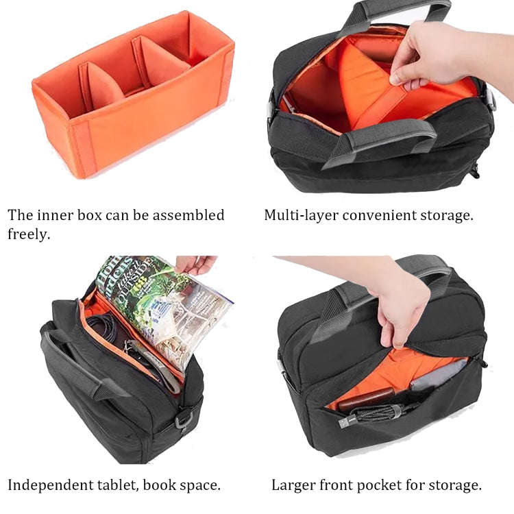SLR Camera Bag Men Crossbody  Photography Bag Waterproof Carrying Case with USB Charging Port, Si...
