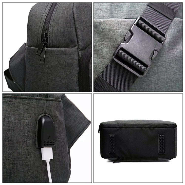 SLR Camera Bag Men Crossbody  Photography Bag Waterproof Carrying Case with USB Charging Port, Si...