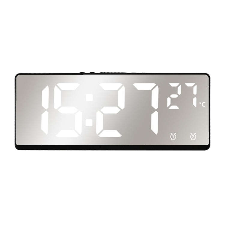 6631 LED Digital Display Multifunctional Electronic Clock Desktop Temperature Mirror Alarm Clock(...