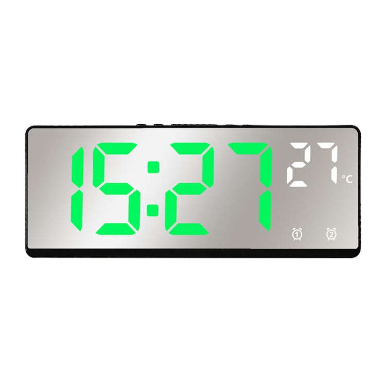 6631 LED Digital Display Multifunctional Electronic Clock Desktop Temperature Mirror Alarm Clock(...