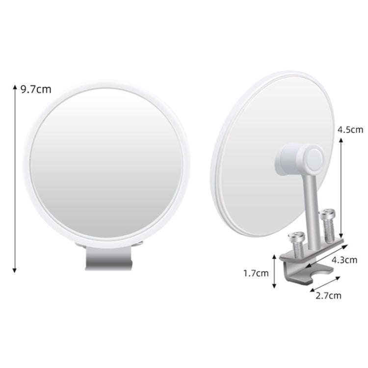 1pair Car Rearview Auxiliary Mirror Blind Spot Viewing Mirror(Black)