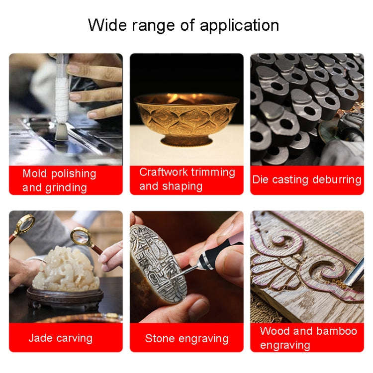 SNJ-3681 Mini Engraving Pen Wireless Polishing Electric Grinder, Style: Rose Gold+Grinding Head+C...