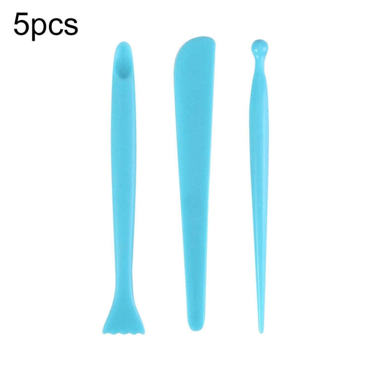 5 Sets Plastic Sculpture Clay Pottery Tool Knife Set(3pcs/Set)