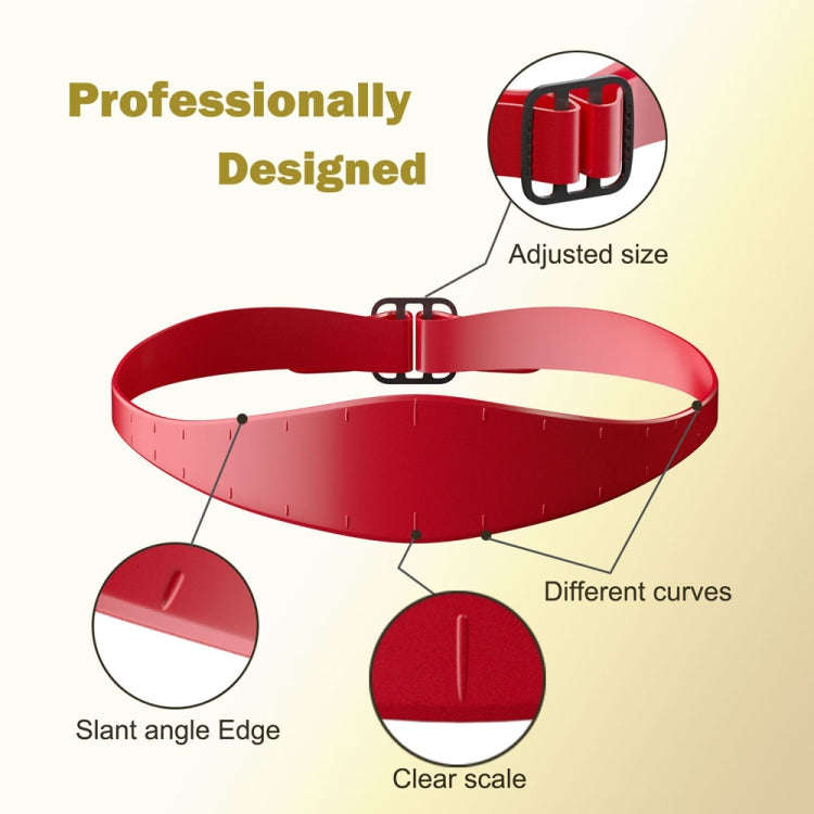 GO042 Adjustable Haircut Trimmer Ruler Neck Hair Trimmer Strap Shaving Styling Template(Blue)