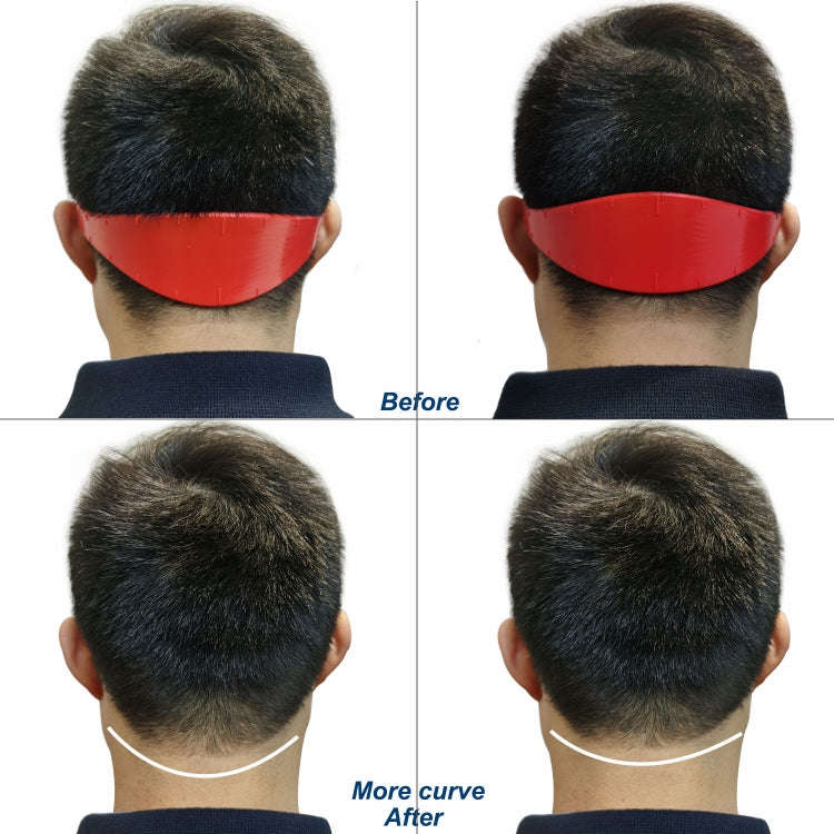 GO042 Adjustable Haircut Trimmer Ruler Neck Hair Trimmer Strap Shaving Styling Template(Black)