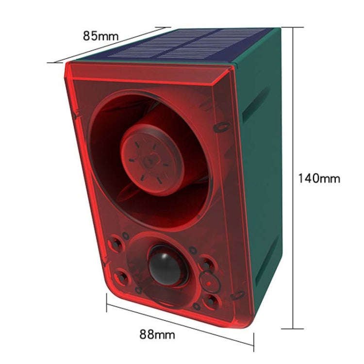 N911N Solar Alarm Infrared Sensor Sound And Light Blast Warning Light Animal Repeller(English Ver...