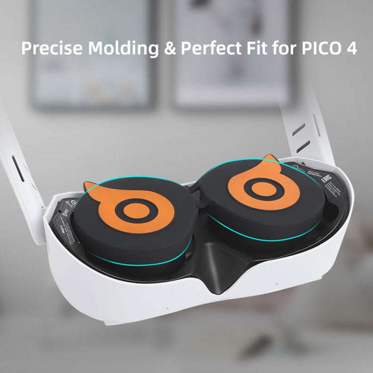 For PICO 4 Hifylux PC-ZF23 Owl Lens Protector Dust Scratch VR Glasses Silicone Case(Orange)