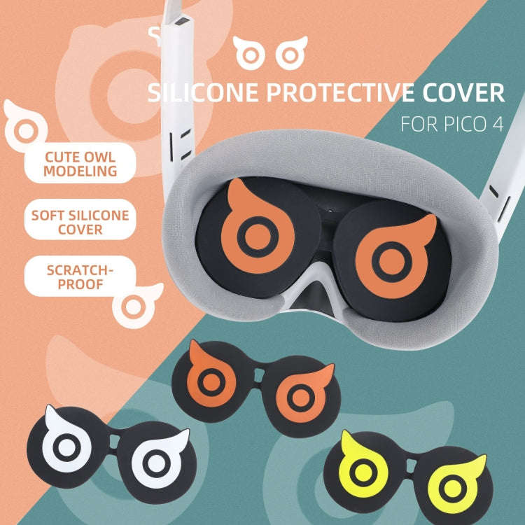For PICO 4 Hifylux PC-ZF23 Owl Lens Protector Dust Scratch VR Glasses Silicone Case(Orange)