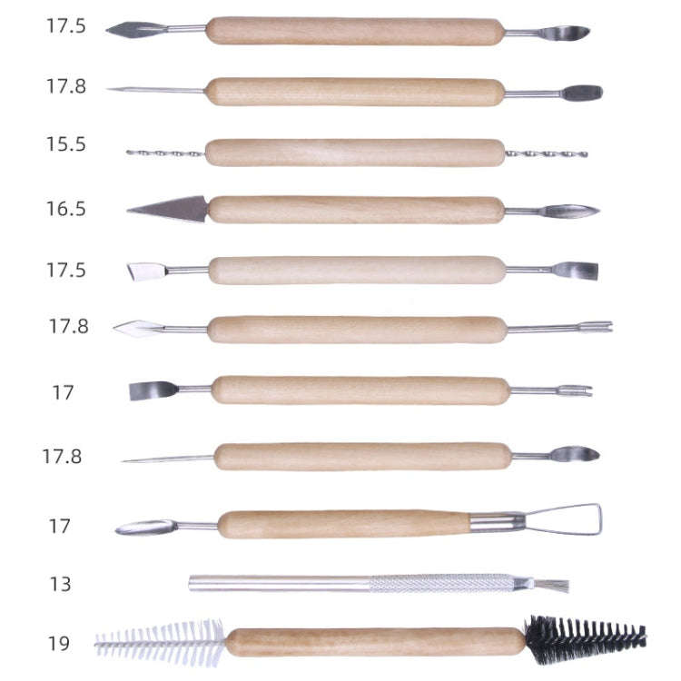 11pcs/set 11pcs/set Soft Clay DIY Wooden Knife Tools