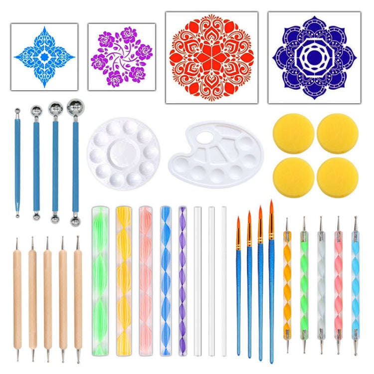 36pcs/set Dot Painting Mandala Pottery Decoration DIY Spiral Wand Tool Set