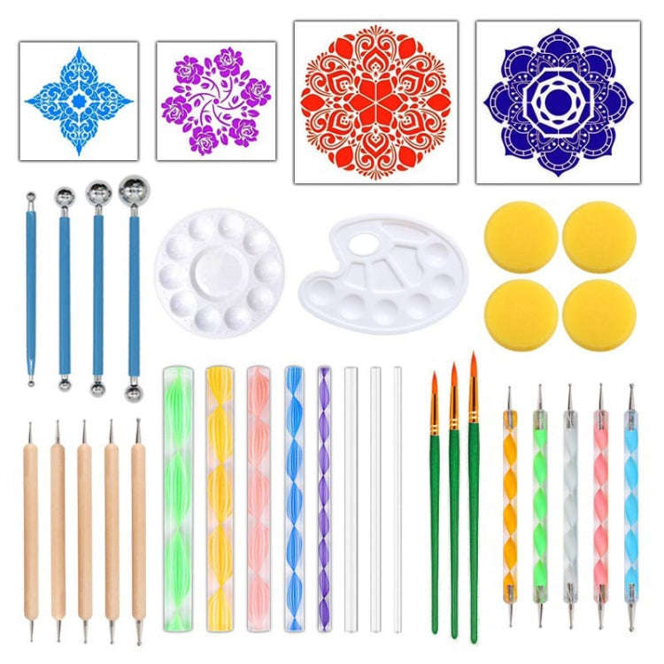 35pcs/set Dot Painting Mandala Pottery Decoration DIY Spiral Wand Tool Set