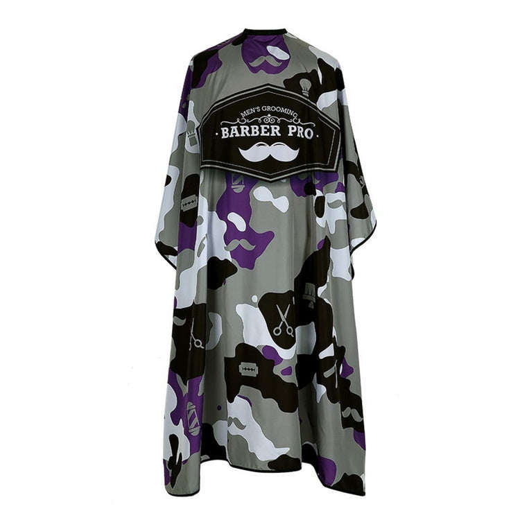 Scissor Beard Print Barber Post Barber Haircut Cape Wrap(Purple)