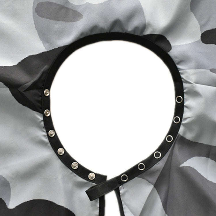 Scissor Beard Print Barber Post Barber Haircut Cape Wrap(Army Green)