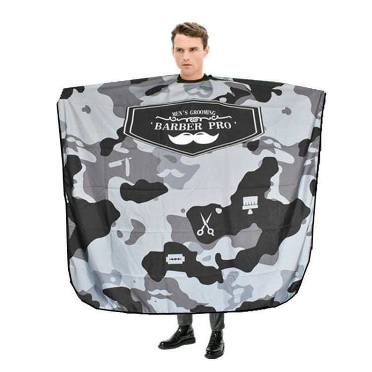 Scissor Beard Print Barber Post Barber Haircut Cape Wrap(Army Green)