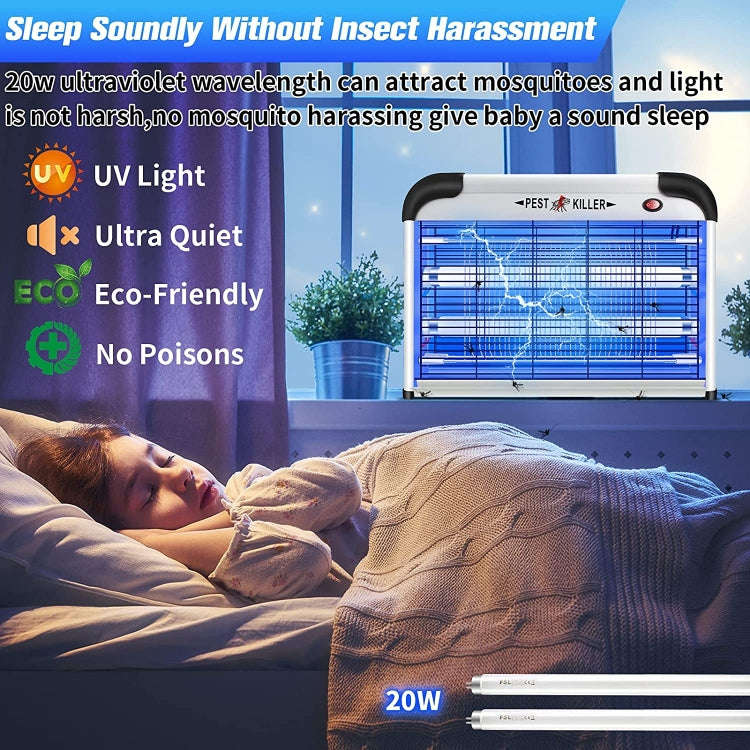 SK611 Indoor Household 20W Electric Shock Mosquito Killer Lamp High Voltage Hotel Fly Killer Lamp...