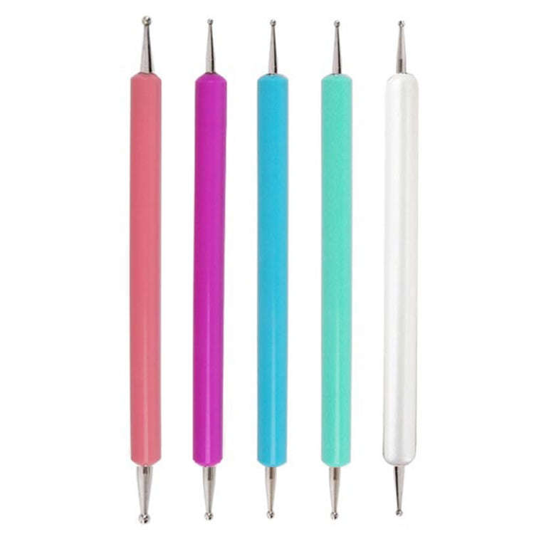 5pcs/set Pottery Tool Indentation Pen Manicure Point Drill Pen(Color)