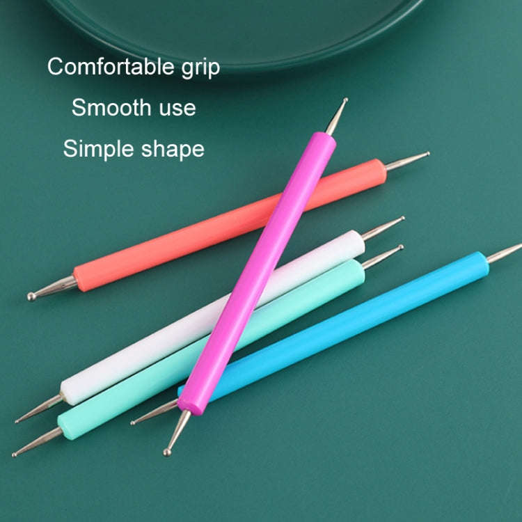 5pcs/set Pottery Tool Indentation Pen Manicure Point Drill Pen(Green)