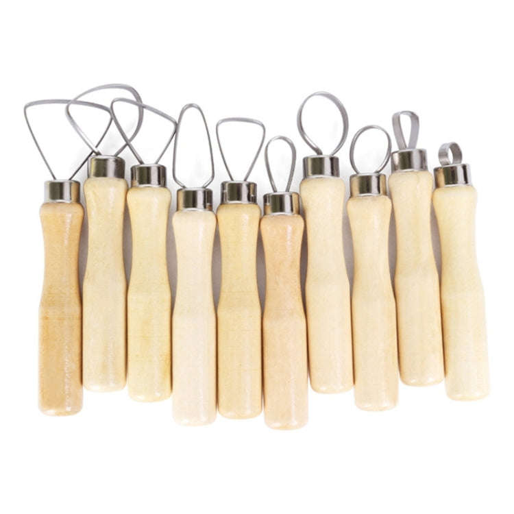 10pcs/set Art Pottery Clay Bulk Scraper Tools(Wood)