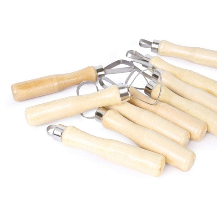 10pcs/set Art Pottery Clay Bulk Scraper Tools(Wood)