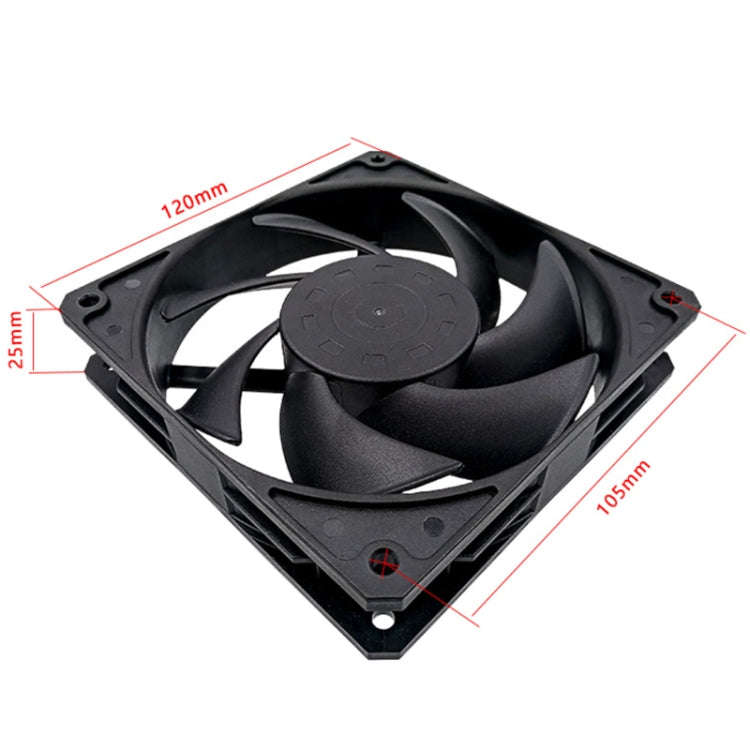 MF12025 4pin High Air Volume High Wind Pressure FDB Magnetic Suspension Chassis Fan 3000rpm (White)