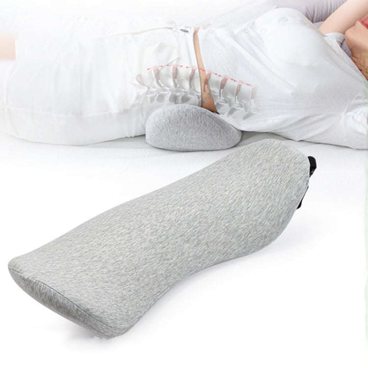 Memory Cotton Lumbar Pillow Sleep Waist Support Lumbar Cushion Pregnant Pelvic Pillow(Light Grey)