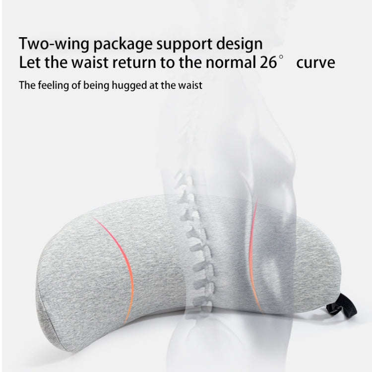 Memory Cotton Lumbar Pillow Sleep Waist Support Lumbar Cushion Pregnant Pelvic Pillow(Light Grey)