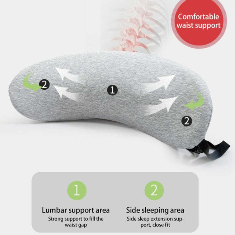 Memory Cotton Lumbar Pillow Sleep Waist Support Lumbar Cushion Pregnant Pelvic Pillow(Light Grey)