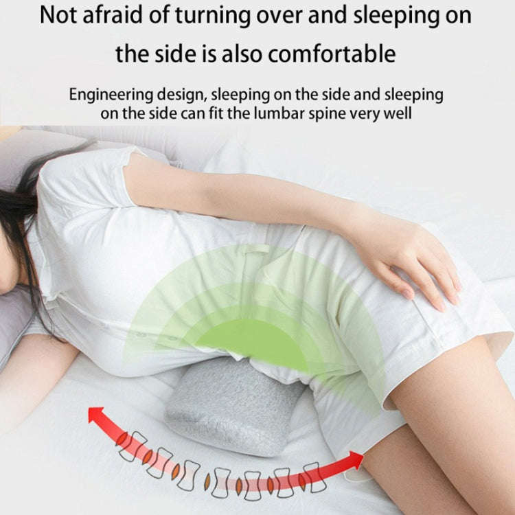 Memory Cotton Lumbar Pillow Sleep Waist Support Lumbar Cushion Pregnant Pelvic Pillow(Light Grey)