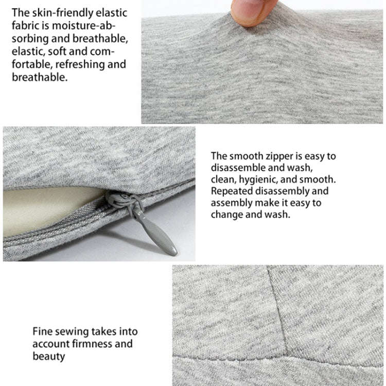 Memory Cotton Lumbar Pillow Sleep Waist Support Lumbar Cushion Pregnant Pelvic Pillow(Light Grey)