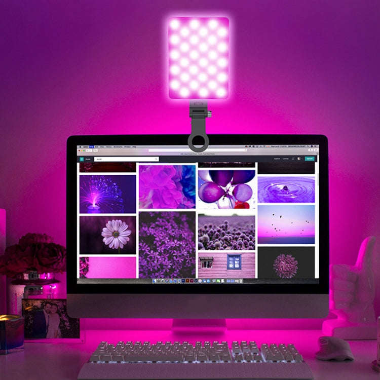 V11RGB With Screen  5W Mobile Phone Fill Light Live Broadcast Pocket Light