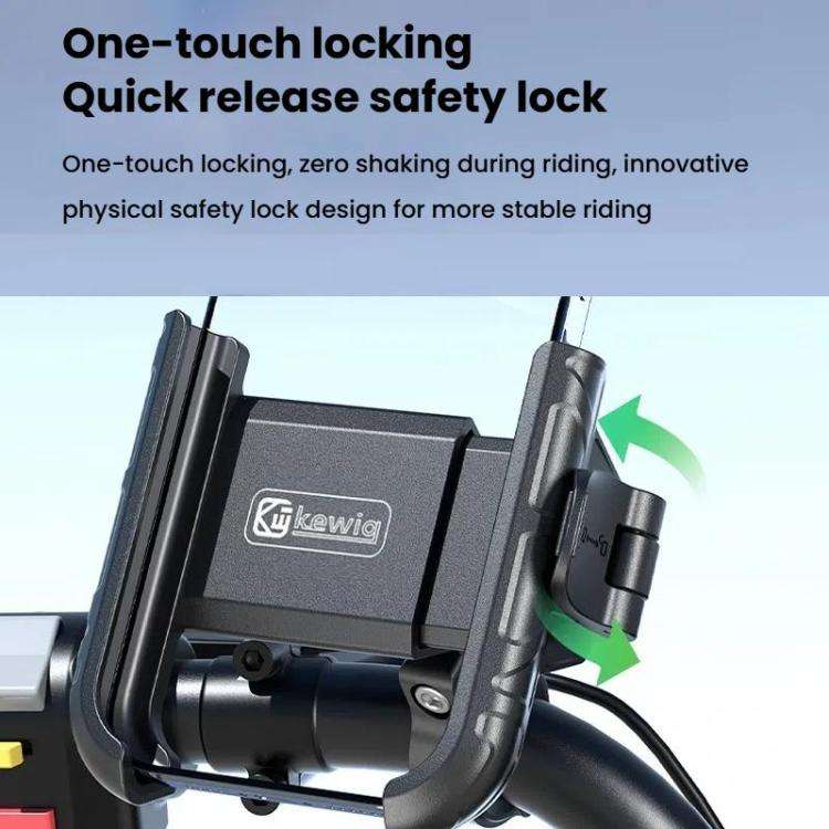 Kewig Motorcycle Bicycle Non-Blocking Mobile Phone Camera Navigation Bracket(M29-C2)