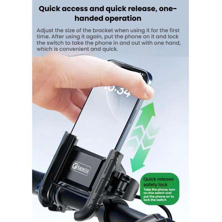 Kewig Motorcycle Bicycle Non-Blocking Mobile Phone Camera Navigation Bracket(M29-C2)
